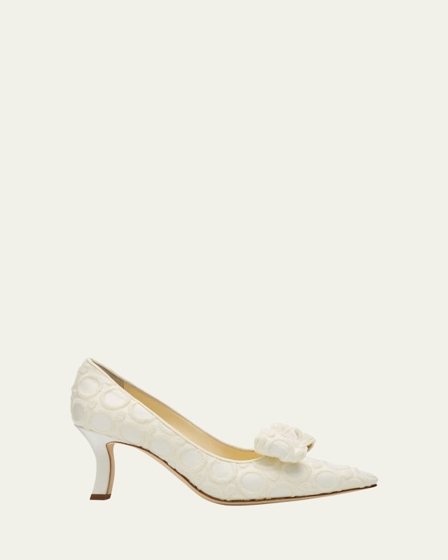Epirotes Embroidered Satin Pumps
